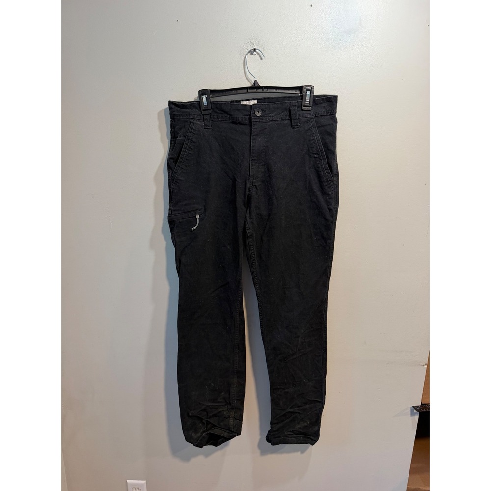 Weatherproof Vintage Womens Black Canvas Utility Cargo Pants Straight Leg
